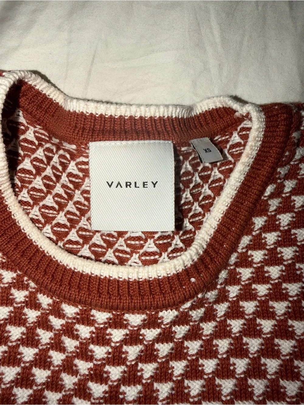 Varley jenson stitch White Houndstooth Knit Vest - Picture 2 of 4